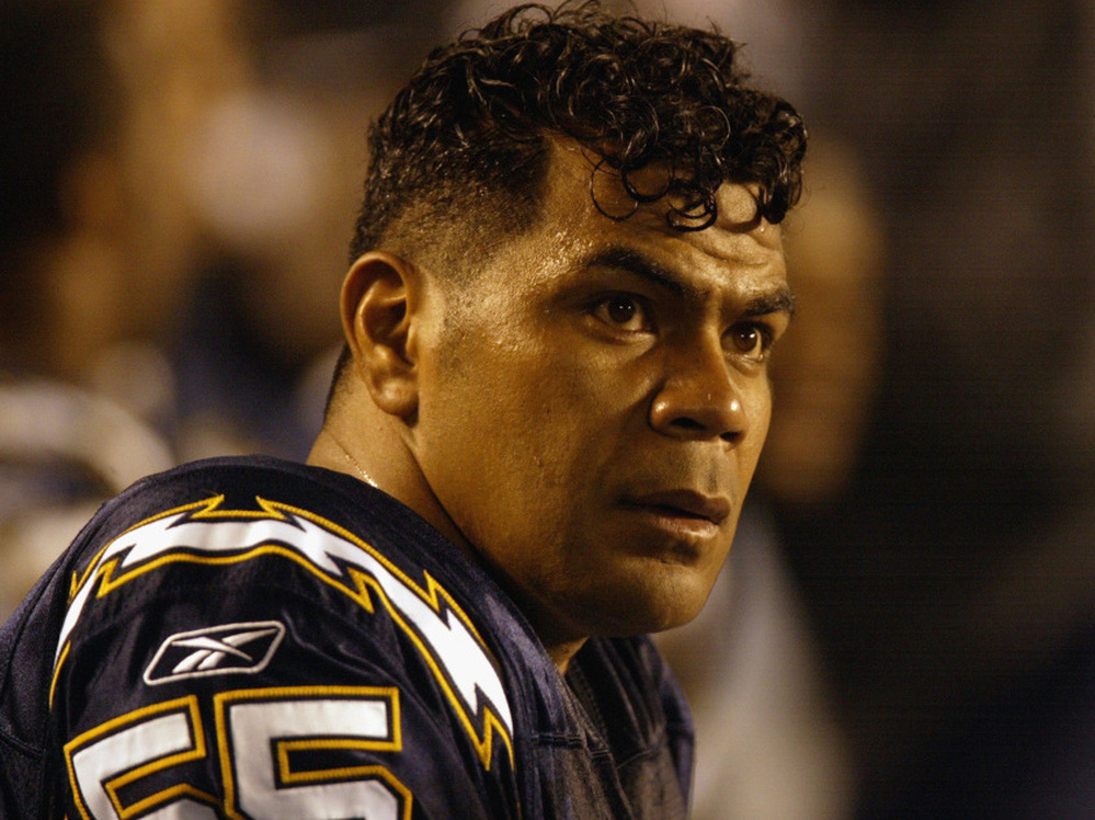 Junior Seau in 2002, when he was with the San Diego Chargers.