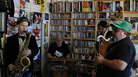 Jazz quartet Endangered Blood performs a Tiny Desk Concert at the NPR Music offices. Jazz quartet Endangered Blood performs a Tiny Desk Concert at the NPR Music offices.