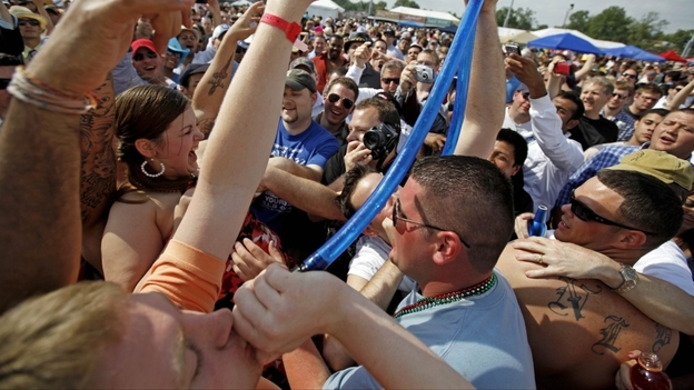 The infield at Churchill Downs can get pretty beer-soaked, as this scene from the 2011 Kentucky Derby proves. But this year, things could get even more crazy: The Derby falls on another of America's favorite "alcoholidays," Cinco de Mayo.