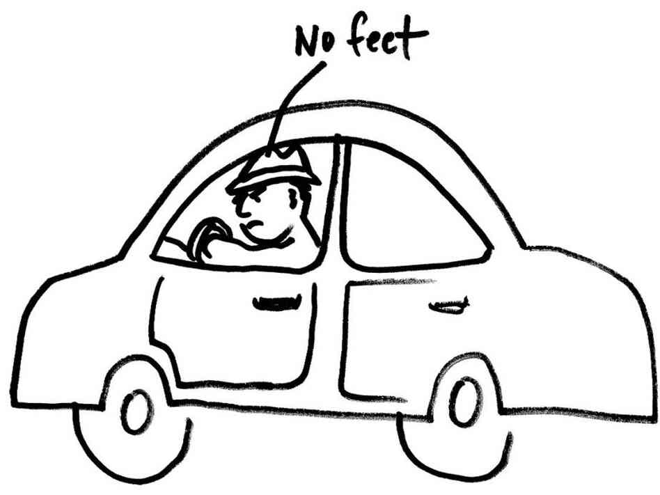 Man in car Man in car