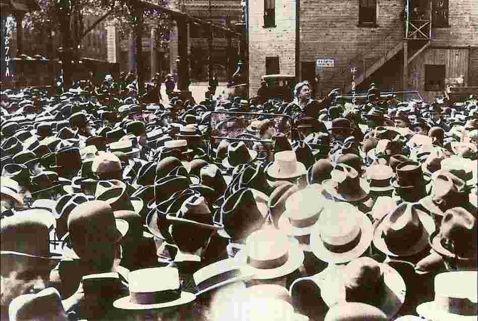 Emma Goldman at Union Square, 1916