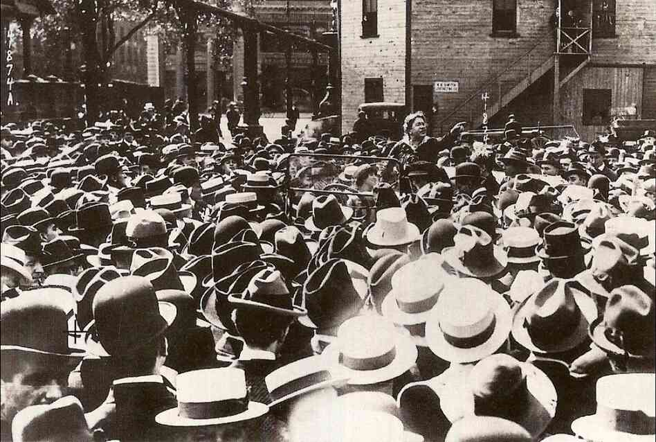 Emma Goldman at Union Square, 1916