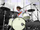 Michael Benjamin Lerner, drummer and lead singer for the band Telekinesis, performing live at Austin City Limits.
