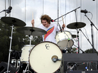 Michael Benjamin Lerner, drummer and lead singer for the band Telekinesis, performing live at Austin City Limits. Michael Benjamin Lerner, drummer and lead singer for the band Telekinesis, performing live at Austin City Limits.