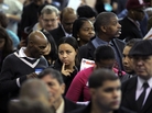 People wait at a job fair in New York City's Queens borough on Thursday. While millions of out-of-work Americans continue to seek employment, others have given up looking. People wait at a job fair in New York City's Queens borough on Thursday. While millions of out-of-work Americans continue to seek employment, others have given up looking.