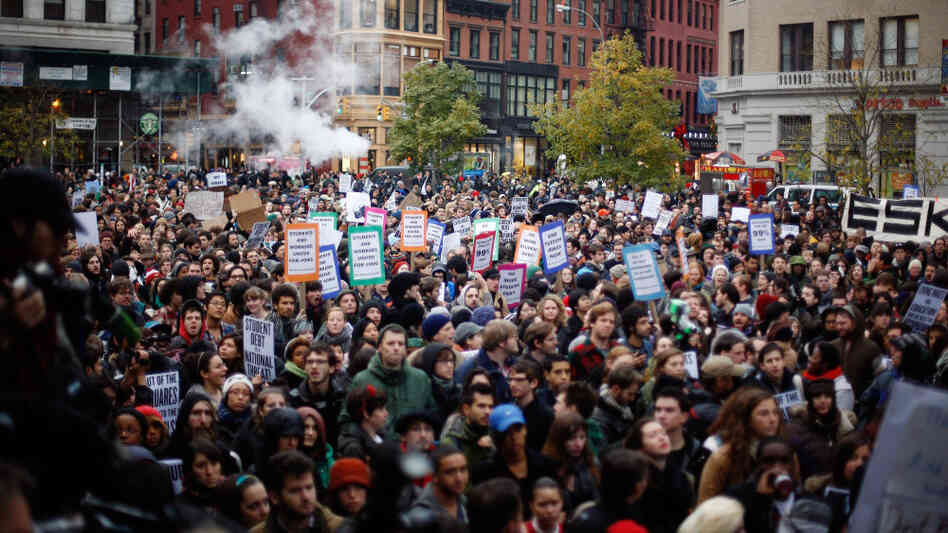 An Occupy Wall Street gathering in Union Square, Nov. 17, 2011. An Occupy Wall Street gathering in Union Square, Nov. 17, 2011.