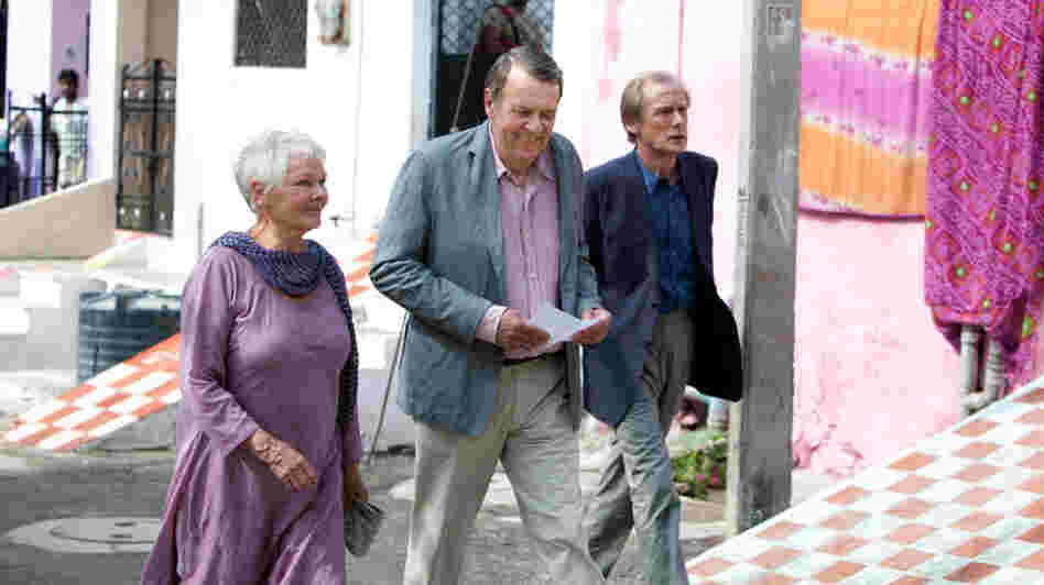 Judi Dench, Tom Wilkinson and Bill Nighy play British retirees in residence at the Best Exotic Marigold Hotel. While advertisements promised a life of leisure in a newly refurbished facility, the Brits arrive to find the palace a shell of its former self. Judi Dench, Tom Wilkinson and Bill Nighy play British retirees in residence at the Best Exotic Marigold Hotel. While advertisements promised a life of leisure in a newly refurbished facility, the Brits arrive to find the palace a shell of its former self.