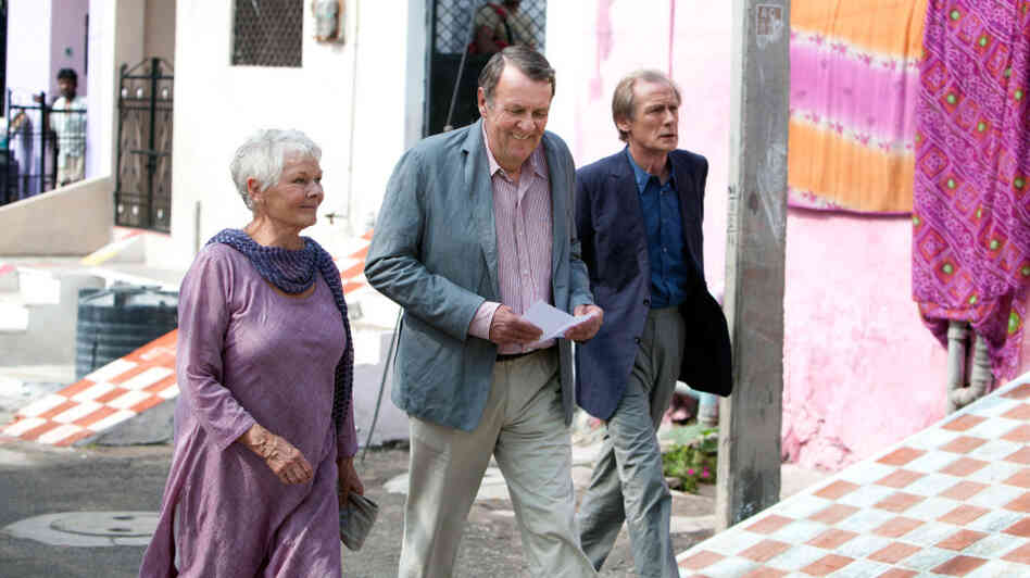 Judi Dench, Tom Wilkinson and Bill Nighy play British retirees in residence at the Best Exotic Marigold Hotel. While advertisements promised a life of leisure in a newly refurbished facility, the Brits arrive to find the palace a shell of its former self. Judi Dench, Tom Wilkinson and Bill Nighy play British retirees in residence at the Best Exotic Marigold Hotel. While advertisements promised a life of leisure in a newly refurbished facility, the Brits arrive to find the palace a shell of its former self.