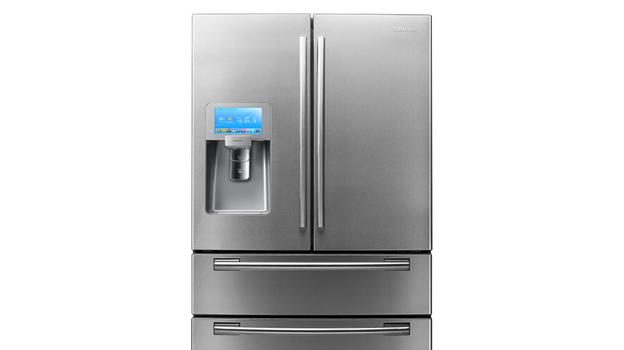 Samsung's fridge with an LCD screen has 28 cubic feet of space inside. (Courtesy of Samsung)