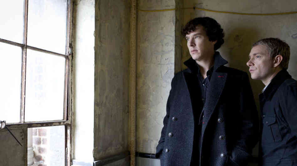 Benedict Cumberbatch (left) plays Sherlock Holmes alongside Martin Freeman's Dr. Watson in the BBC's Sherlock, which airs in the U.S. on PBS. He'll take on the role of Smaug the dragon in The Hobbit, and play a villain in an upcoming Star Trek film. Benedict Cumberbatch (left) plays Sherlock Holmes alongside Martin Freeman's Dr. Watson in the BBC's Sherlock, which airs in the U.S. on PBS. He'll take on the role of Smaug the dragon in The Hobbit, and play a villain in an upcoming Star Trek film.