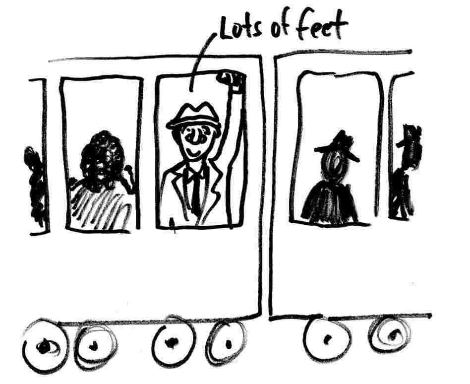 Man on train Man on train