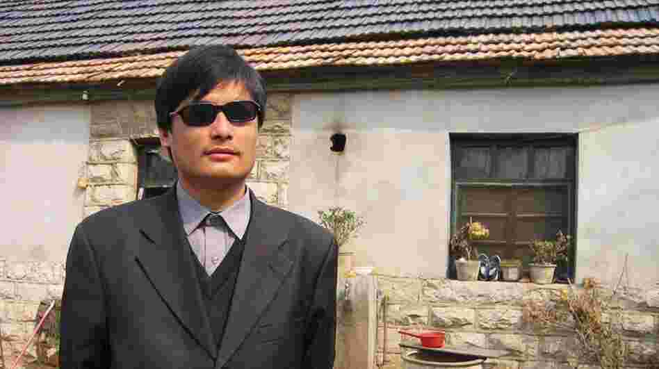 This undated handout image provided by ChinaAid shows Chinese legal activist Chen Guangcheng, whose escape from house arrest spurred a delicate dance of U.S.-China relations.