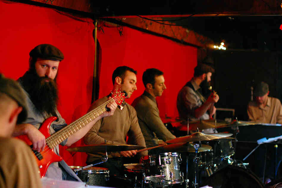 Drummer Joe Truglio brought his trio to Fergie's Pub, with Ken Pendergast on bass and John Stenger on electric piano.
