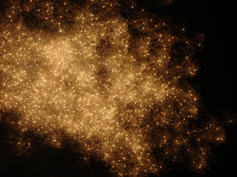 Light explosion.
