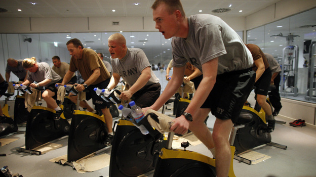 In the Army, you need good music to keep in shape, because exercise is part of the job.