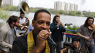 Debo Band performs in Austin, Texas, during South by Southwest. Debo Band performs in Austin, Texas, during South by Southwest.