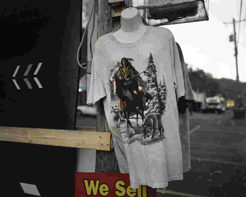 A T-shirt for sale in Cherokee, N.C. A T-shirt for sale in Cherokee, N.C.