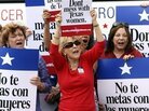 Protesters in San Antonio argue against efforts to cut Planned Parenthood from Texas' Women's Health Program in March. Protesters in San Antonio argue against efforts to cut Planned Parenthood from Texas' Women's Health Program in March.