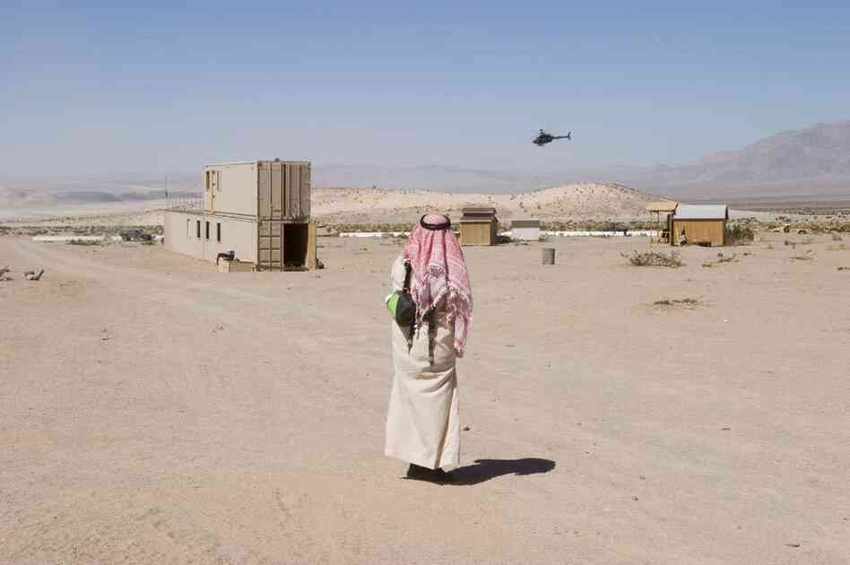 Observing Helicopter, Fort Irwin, California, from the series, Theater of War: The Pretend Villages of Iraq and Afghanistan, 2006 Observing Helicopter, Fort Irwin, California, from the series, Theater of War: The Pretend Villages of Iraq and Afghanistan, 2006