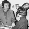 Sendak talks with children about his book Where the Wild Things Are at the International Youth Library in Munich in June 1971. Sendak talks with children about his book Where the Wild Things Are at the International Youth Library in Munich in June 1971.