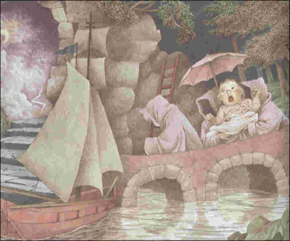 Sendak wasn't afraid to put his young protagonists in danger. A baby is stolen by goblins in his 1981 book Outside Over There. 