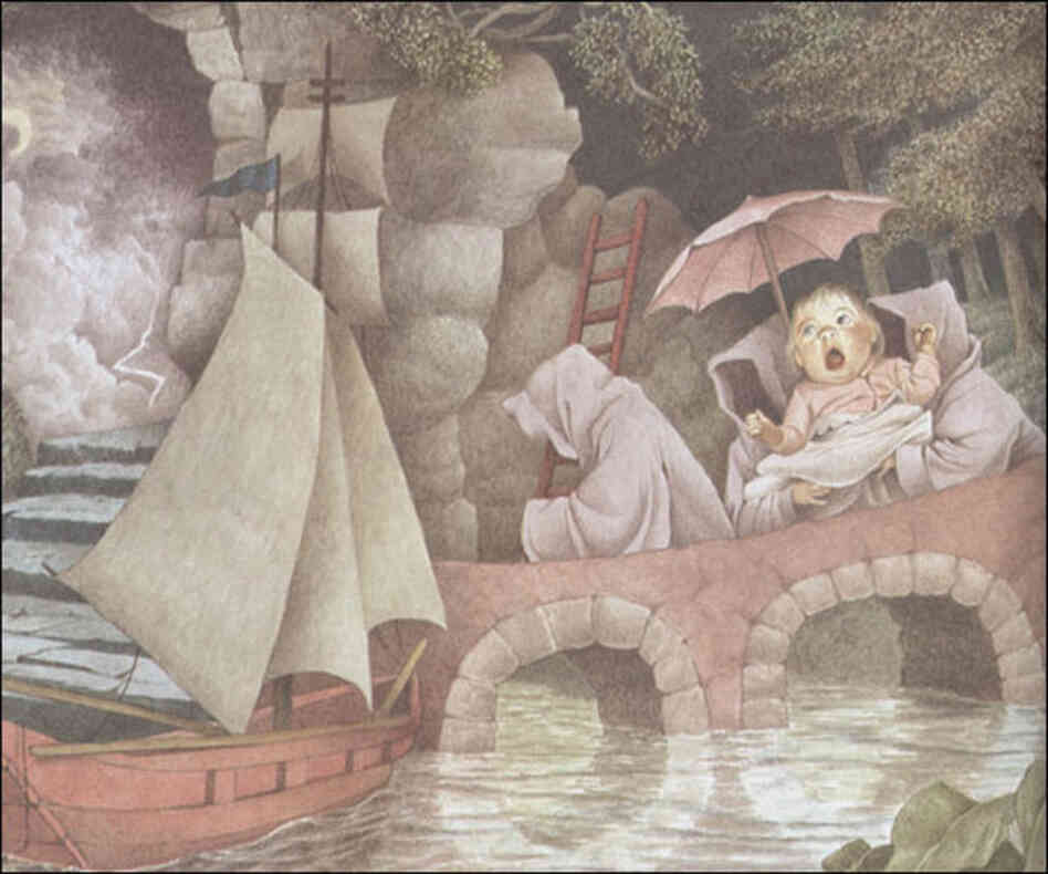 Sendak wasn't afraid to put his young protagonists in danger. A baby is stolen by goblins in his 1981 book Outside Over There. 