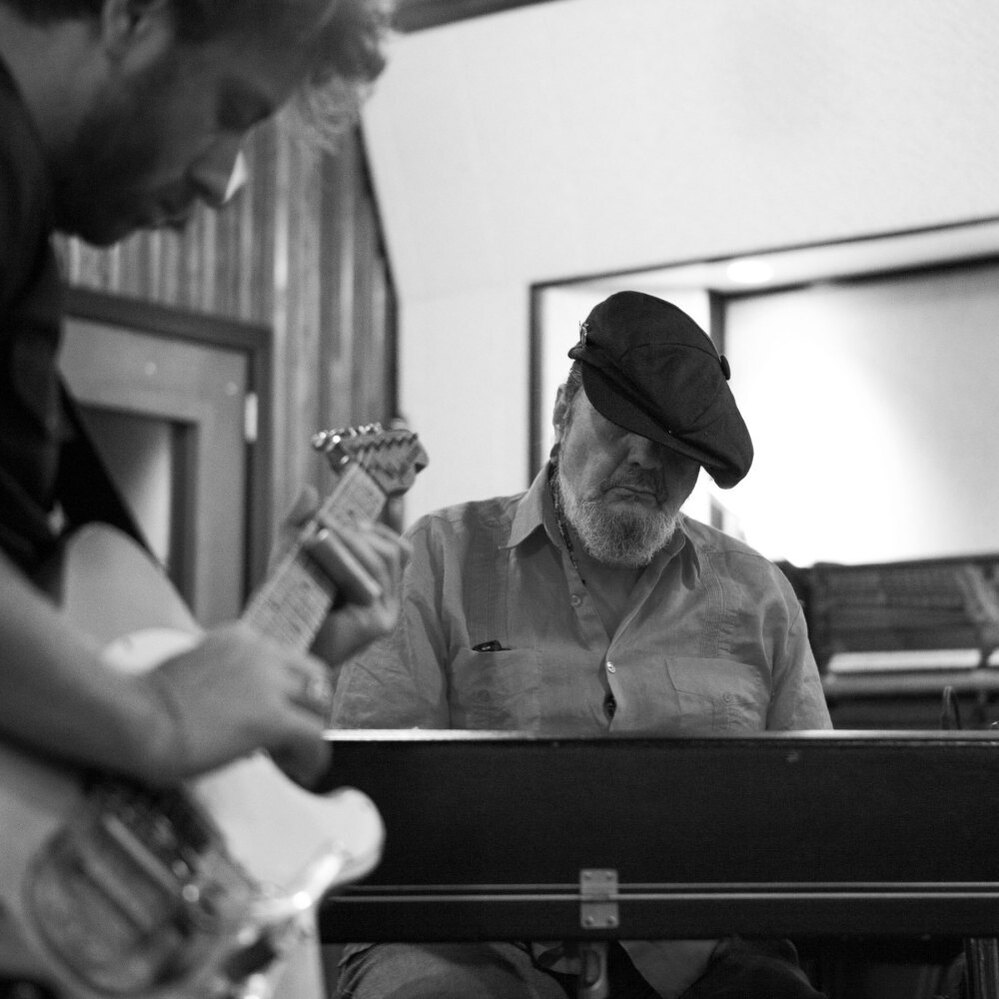 Dr. John (right) with Black Keys singer-guitarist Dan Auerbach, who produced Locked Down. In April, the pair played songs from the album at the Brooklyn Academy of Music.
