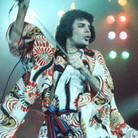 Freddie Merucury, performing live with Queen, circa 1970. Freddie Merucury, performing live with Queen, circa 1970.