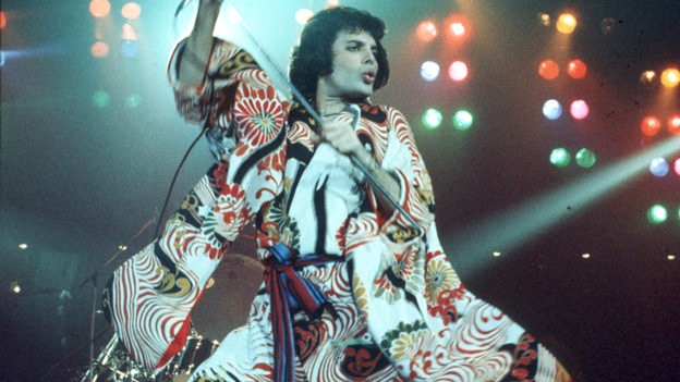 Freddie Merucury, performing live with Queen, circa 1970. (Michael Ochs Archives)