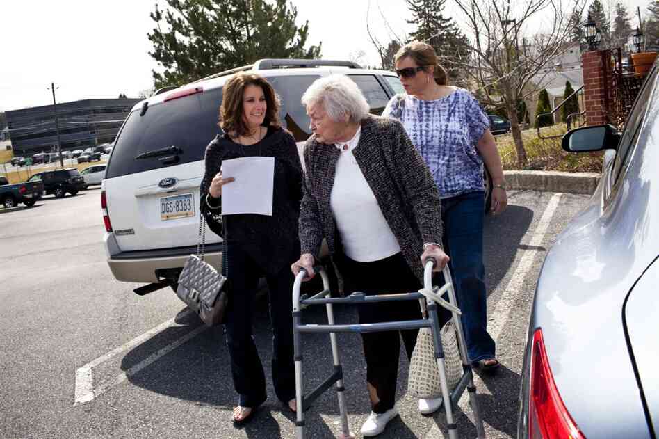 "I'm not rich moneywise, but with family I'm a millionaire," AnnaBelle says, acknowledging the care she is getting from Kelley (left) and LaDonna (right).