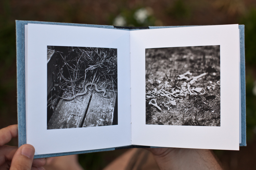 "Letter Never Sent" is Hamrick's most recent hand-bound series. "The viewer has an intimate relationship with the book by holding it, feeling its textures and turning its pages, instead of just standing across the room staring at it," he says.