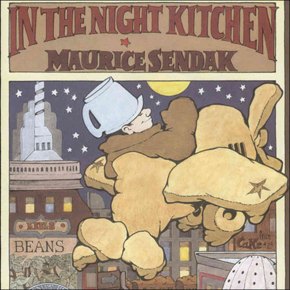 In the Night Kitchen tells the story of a boy who sneaks out of bed and visits three singing bakers. The boy's nudity caused controversy in 1970. 