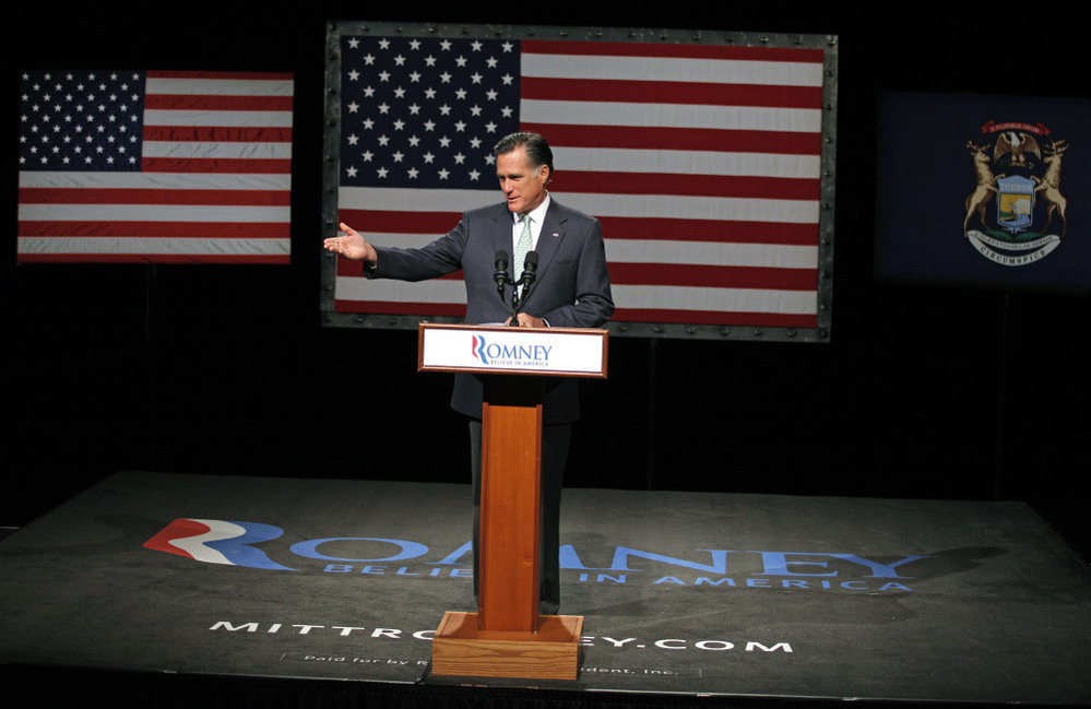 Mitt Romney praised Bill Clinton as an enlightened centrist Democrat for reforming welfare and other polices and attacked President Obama as a big-government liberal.