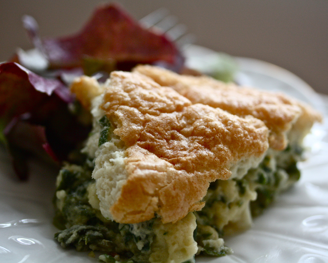 Asparagus-Spinach Souffle