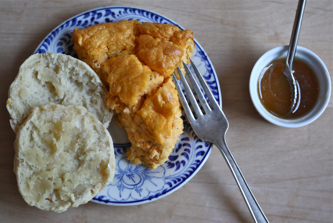 Sweet Potato Souffle (With Honey-Buttermilk Biscuits)