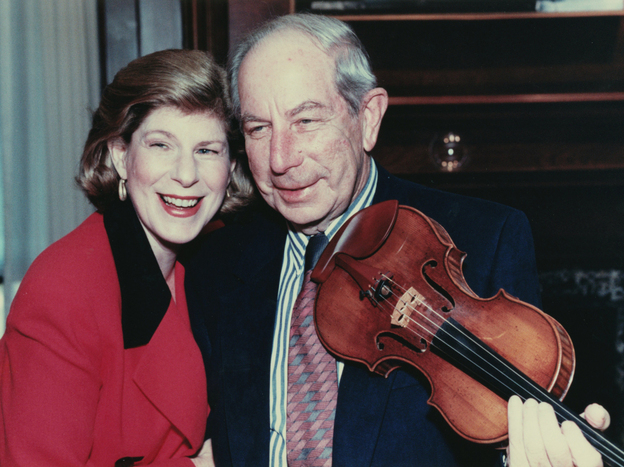 Nina Totenberg and her father, Roman. The violinist died Tuesday, at 101.