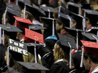 Graduates of the University of Alabama's class of 2011. The economic downturn has hit recent college grads hard. New data show only half of those who graduated from 2006 to 2011 are working full time. Graduates of the University of Alabama's class of 2011. The economic downturn has hit recent college grads hard. New data show only half of those who graduated from 2006 to 2011 are working full time.