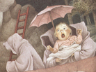 A baby is snatched away by goblins in Maurice Sendak's Outside Over There. The beloved author and illustrator — who took a darker approach to children's storytelling — died Tuesday at the age of 83. A baby is snatched away by goblins in Maurice Sendak's Outside Over There. The beloved author and illustrator — who took a darker approach to children's storytelling — died Tuesday at the age of 83.