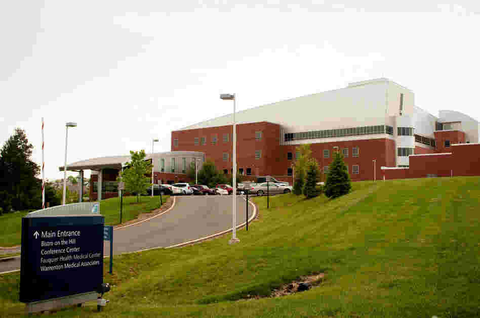 The food starts, literally at ground level, In the hospital's garden located just outside the cafeteria. It overlooks the hospital's million-dollar view of the Virginia countryside.