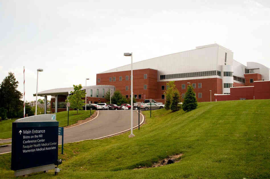 The food starts, literally at ground level, In the hospital's garden located just outside the cafeteria. It overlooks the hospital's million-dollar view of the Virginia countryside.