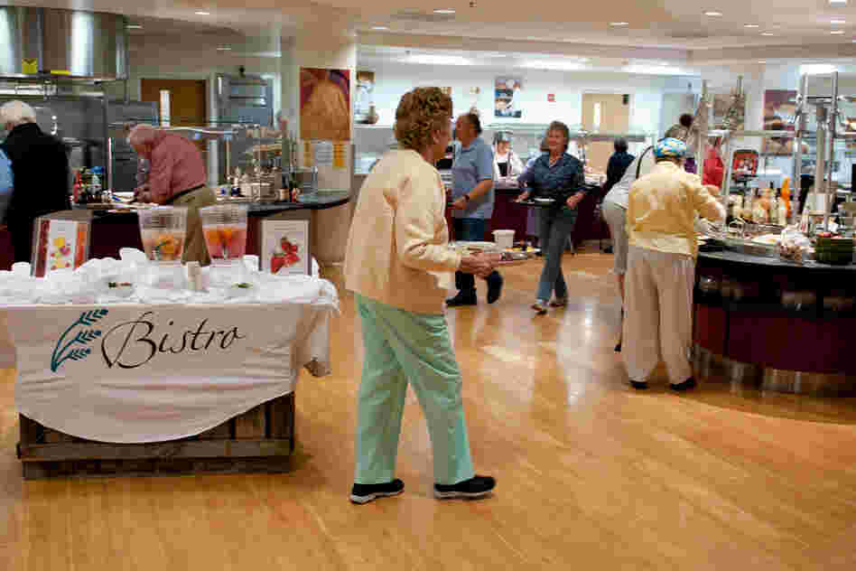 The meals on seniors nights at The Bistro go for $4.50 a plate. And a lot of the garden work is donated by the community and supported by farmers' markets.
