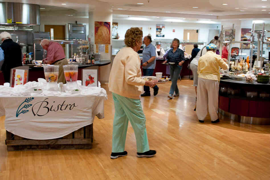 The meals on seniors nights at The Bistro go for $4.50 a plate. And a lot of the garden work is donated by the community and supported by farmers' markets.