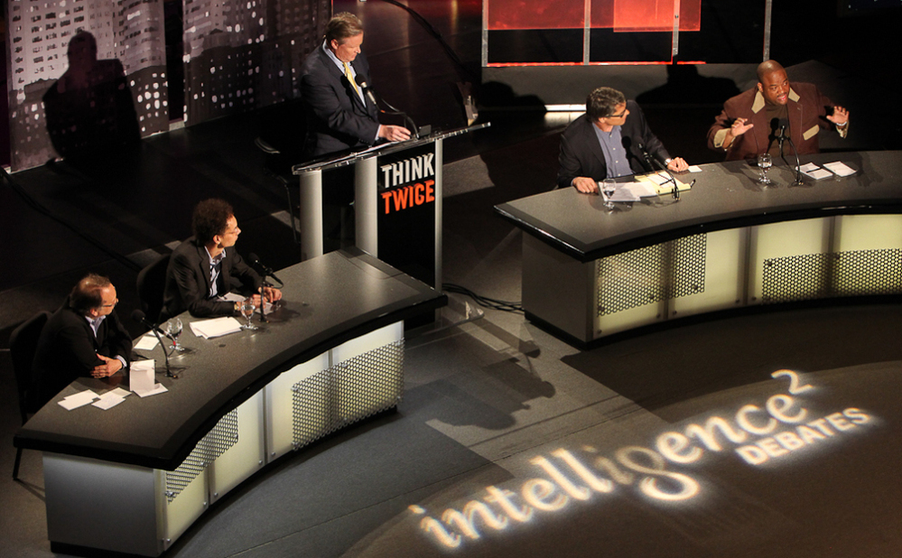 A panel of experts faces off on the motion "Ban College Football" in an Oxford-style debate for Intelligence Squared U.S. on May 8.