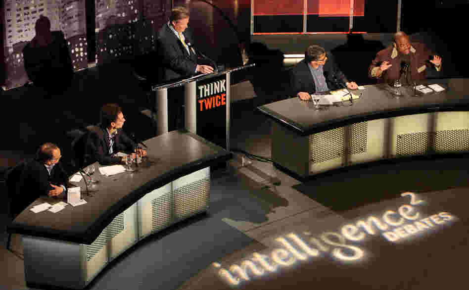 A panel of experts faces off on the motion "Ban College Football" in an Oxford-style debate for Intelligence Squared U.S. on May 8.