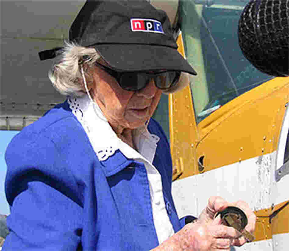 Evelyn Johnson, who holds a world record as the most experienced female pilot, appeared on NPR in 2003. Johnson died Thursday at the age of 102. Evelyn Johnson, who holds a world record as the most experienced female pilot, appeared on NPR in 2003. Johnson died Thursday at the age of 102.