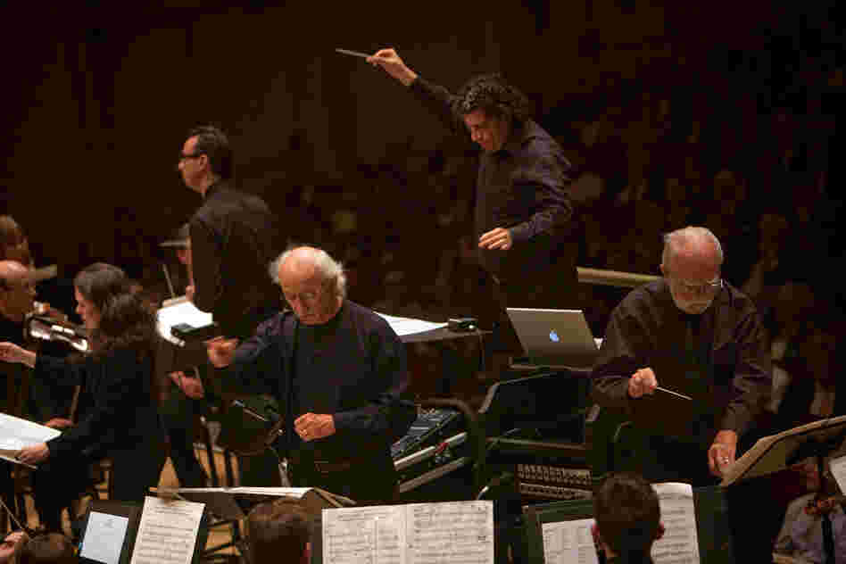 It takes not one or two, but five conductors to pull off Charles Ives' gargantuan  Universe Symphony, the opening work on the Nashville Symphony's Spring For Music concert at Carnegie Hall. 