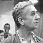 Gil Evans in the studio with Miles Davis, circa 1970. Gil Evans in the studio with Miles Davis, circa 1970.