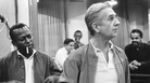 Gil Evans in the studio with Miles Davis, circa 1970. Gil Evans in the studio with Miles Davis, circa 1970.