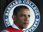 President Obama delivers the commencement address Monday at Barnard College in New York. President Obama delivers the commencement address Monday at Barnard College in New York.