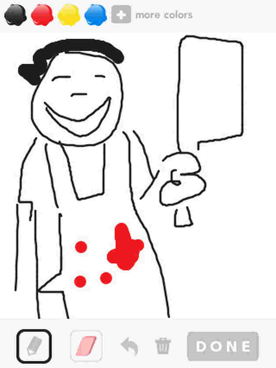 The word "butcher" yields this original Diffee creation.